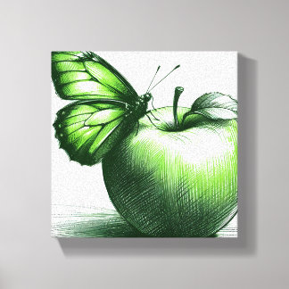 Impression Canvas de pomme verte