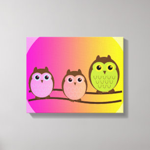 Impression Canvas Owls