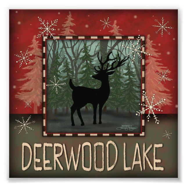 Impression carré d'incertitude de "Deerwood Lake" (Devant)