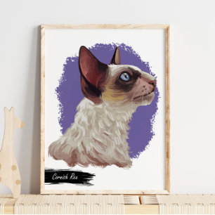 Impression Cornish Rex Cat   Impression murale de 