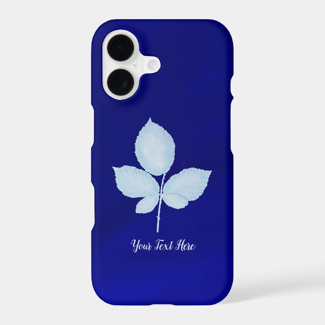Impression cyanotype de feuilles de ronce (Verso)