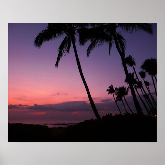 Impression d'affiche de coucher de soleil tropical (Devant)
