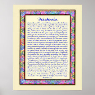 Impression d'affiche Desiderata