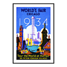 Impression d'affiche vintage Foire mondiale Voyage