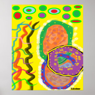 Impression d'affiches d'art tribal primitif couleu