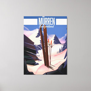 Impression d'affiches de ski de Murren Suisse.