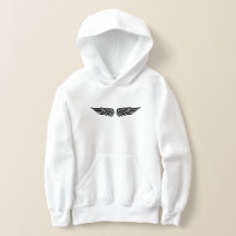 Impression d'aile d'aigle noir Sweats à capuche po