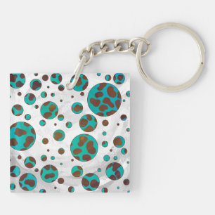 Impression dalmatien brun et sarcelle
