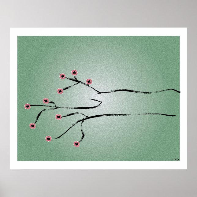 Impression d'arbre de cerisier (Devant)