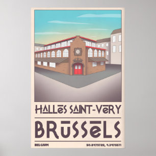 Impression d'architecture de Bruxelles Halles Sain