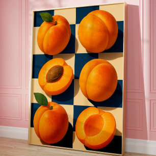 Impression d'art à carreaux d'abricot doré, Cuisin