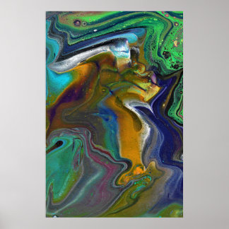 Impression d'art abstrait coloré indécis 3