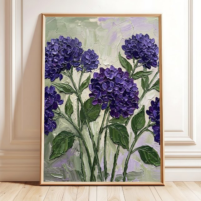 Impression d'art abstrait d'hortensia violet profo (Créateur téléchargé)