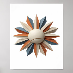 Impression d'art abstrait gris ludique