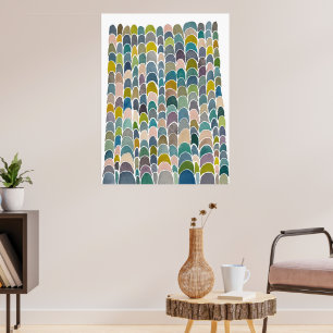 Impression d'art aquarelle Crescent Tower Moons