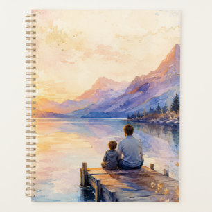 Impression d'art aquarelle du lac Père et Fils