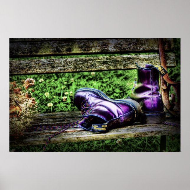 Impression d'art Boots violets (Devant)