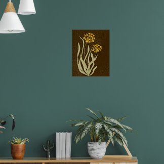 Impression d'art botanique de ciboulettes en fleur