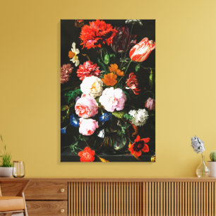 Impression d'art botanique floral sombre et lunati