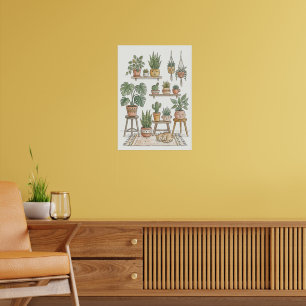 Impression d'art botanique mural avec cadeau pour 