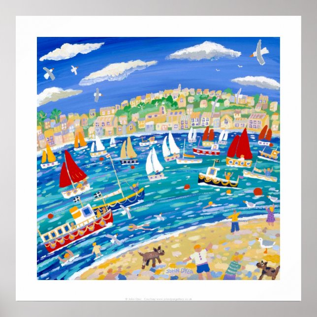 Impression d'art : Chiens et Cornishmen, Falmouth (Devant)