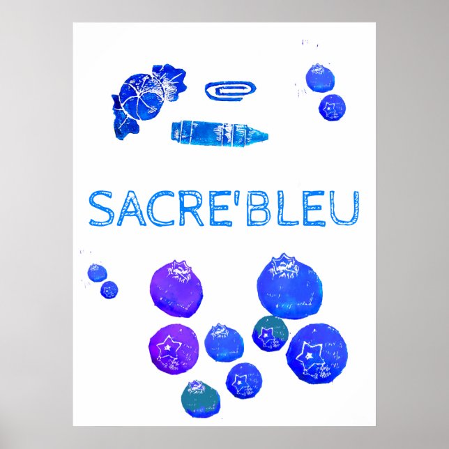 Impression d'art Choses Bleues (Devant)