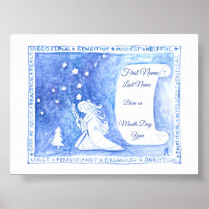 Impression d'art d'anniversaire de la Vierge