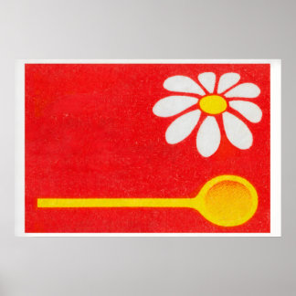Impression d'art de boîte d'allumettes White Daisy