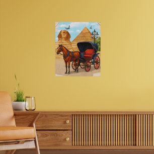Impression d'art de calèche égyptienne vintage – T