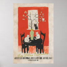 Impression d'art de chat parisien Les Chats Enchan
