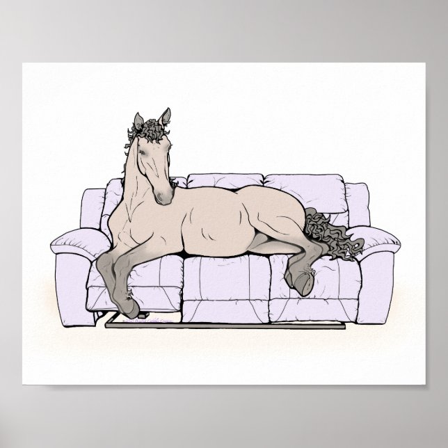 Impression d'art de cheval confortable | Décoratio (Devant)