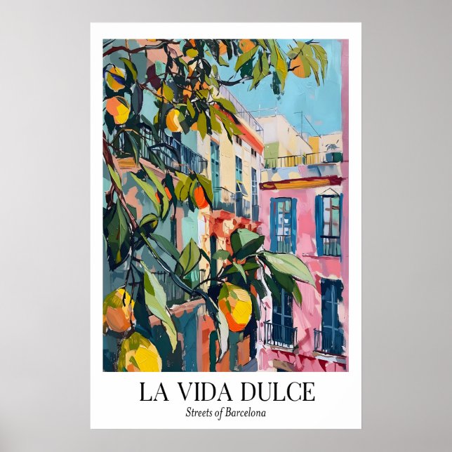 Impression d'art de citrus de Barcelone La Vida Du (Devant)