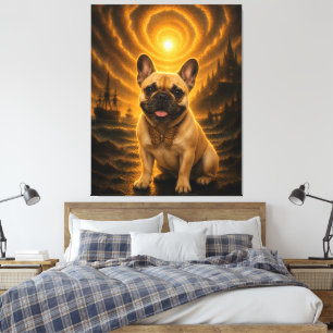 Impression d'art de fantaisie de Papillon Bouledog