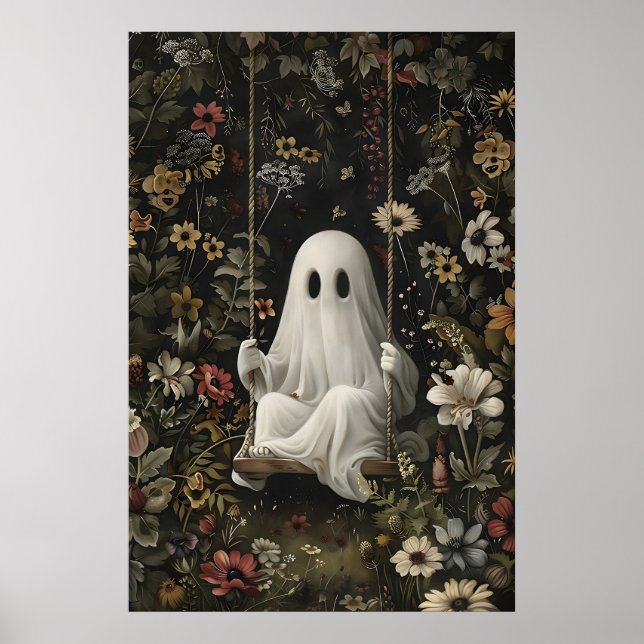 Impression d'art de fantôme gothique sur balançoir (Devant)