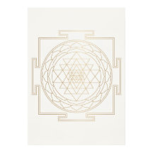 Impression d'art de géométrie sacrée Sri Yantra en