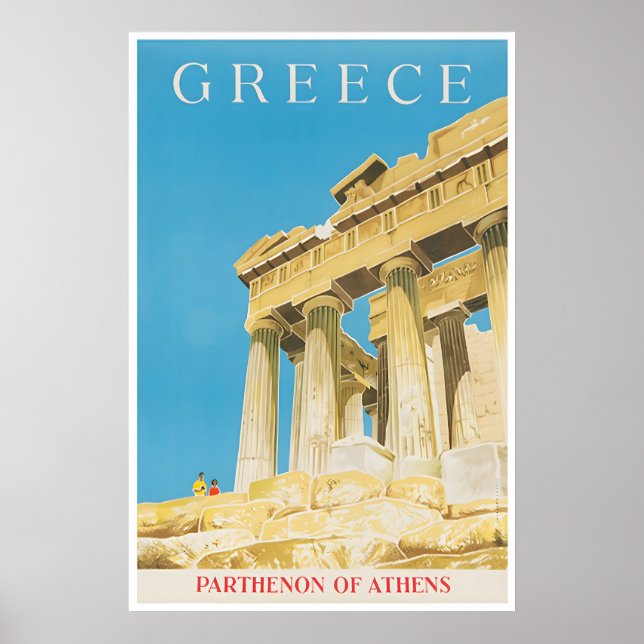 Impression d'art de Grèce Affiche d'Athènes Art gr (Devant)