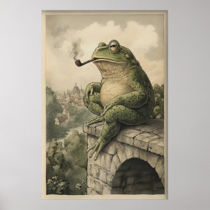Impression d'art de grenouille vintage, Grenouille