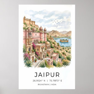Impression d'art de Jaipur Vintage Pink City, Dôme