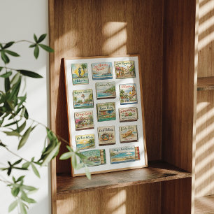 Impression d'art de la collection de pochettes d'a