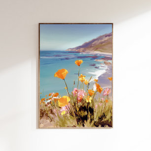 Impression d'art de la fleur de l'État de Californ