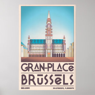 Impression d'art de la Grand Place de Bruxelles -
