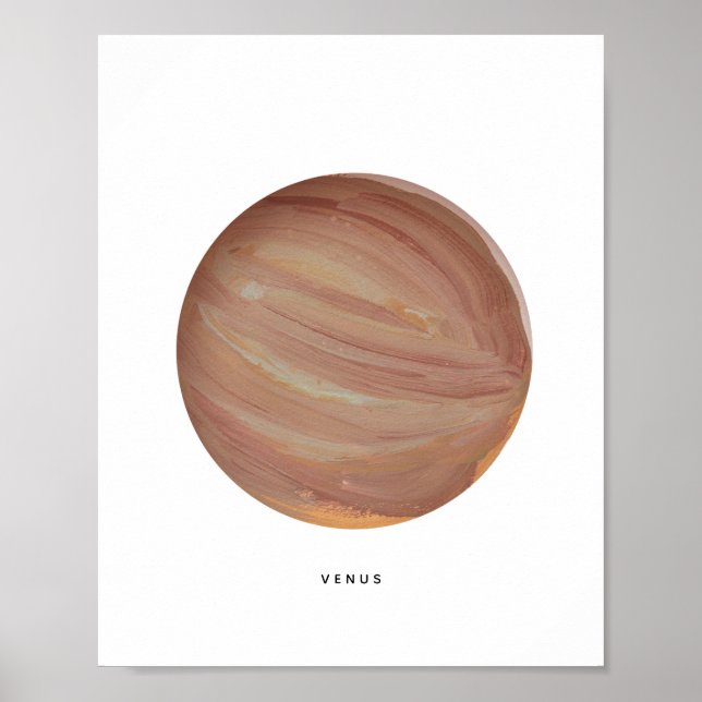 Impression d'art de la planète Vénus peinte (Devant)