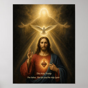 Impression d'art de la Sainte Trinité - Père, Fils