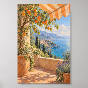 Impression d'art de la terrasse aux abricots