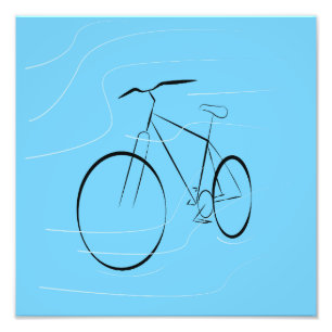 Impression d'art de ligne de vélo