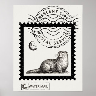 Impression d'art de loutre de Crescent City