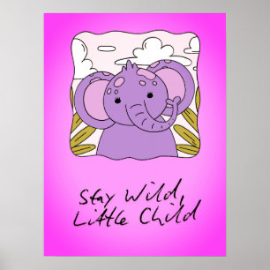 Impression d'art de mur de nurserie Reste Sauvage