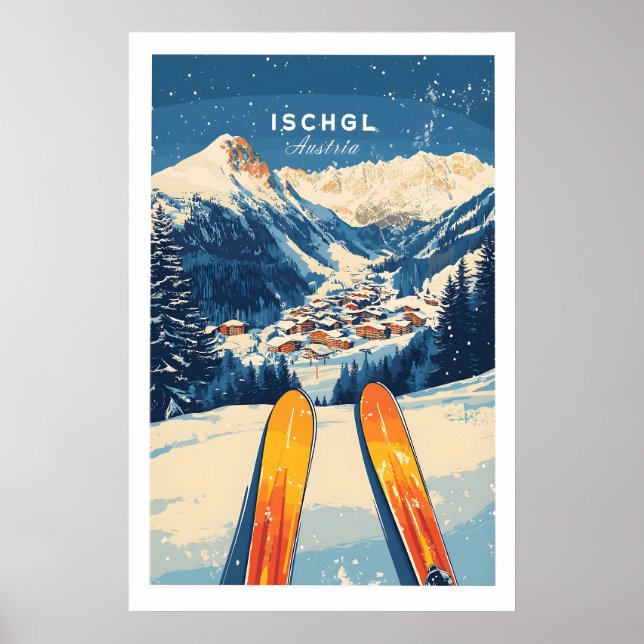 Impression d'art de mur de ski Ischgl 1 (Devant)