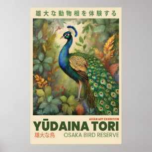 Impression d'art de paon Osaka Affiche d'expositio