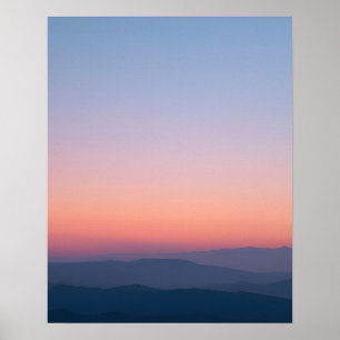 Impression d'art de paysage de ciel crépusculaire